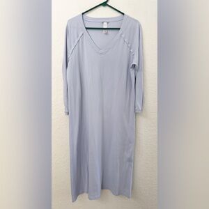 Hanro - Pure Essence V-Neck Cotton Long Nightgown - XL